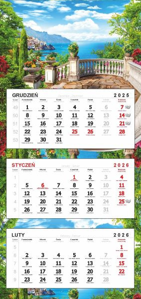 Kalendarz trójdzielny główka bez wypukłości KTR2 63508 DARRIEUS